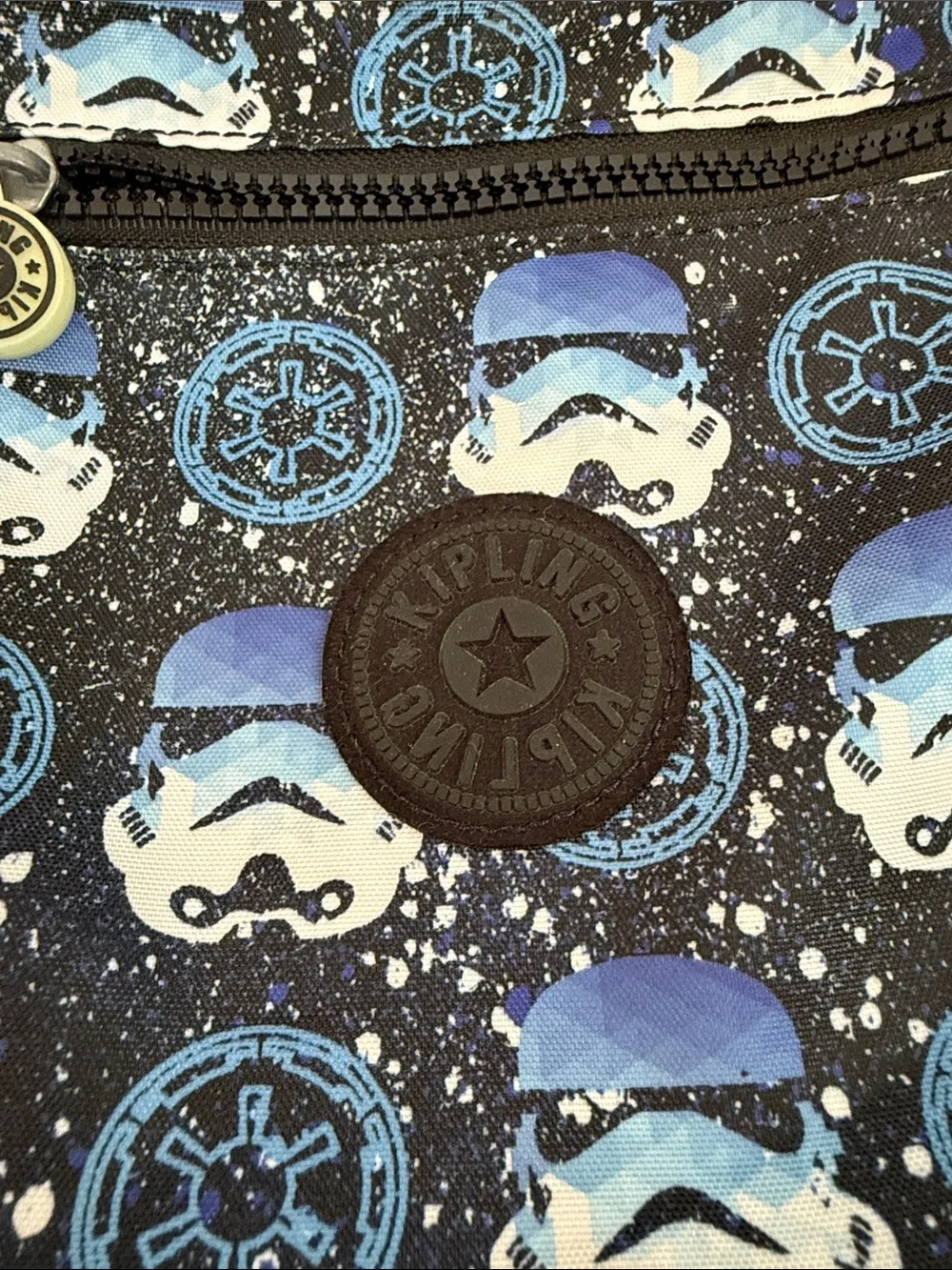 Kipling Kid’s Seoul S Black and Blue Stormtrooper Print Backpack